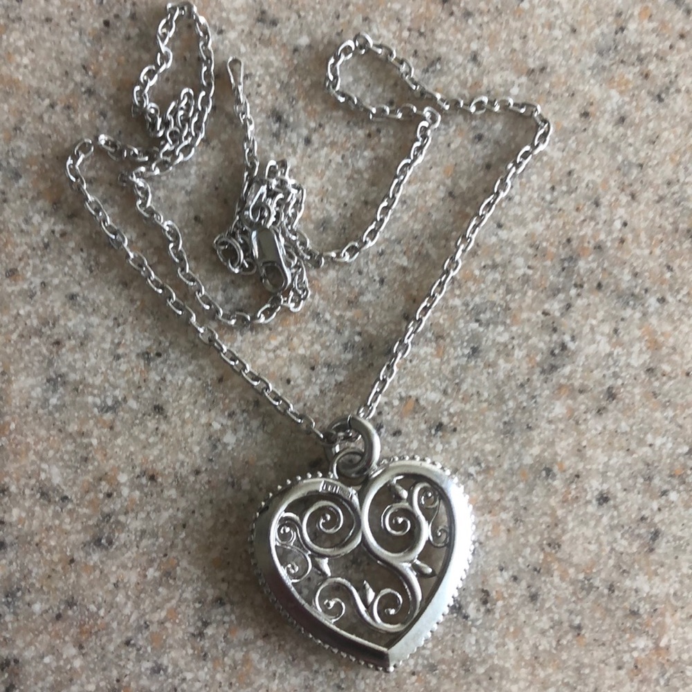 Sterling silver heart necklace